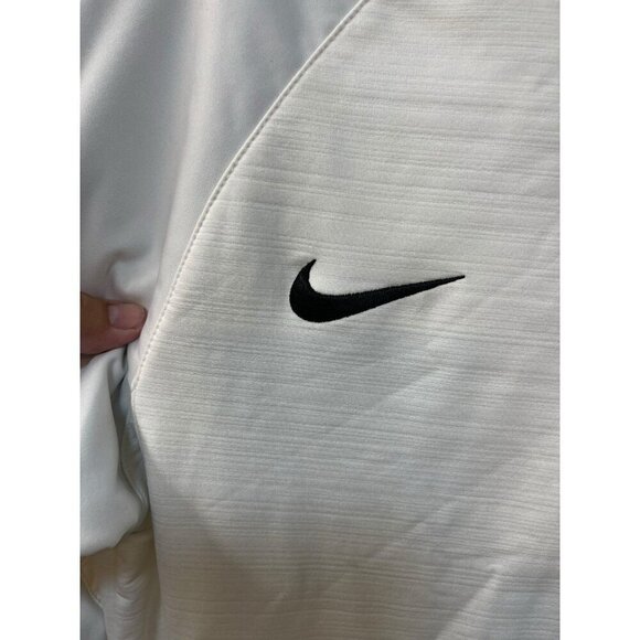 Nike Hybrid BP Crew Sweatshirt Women’s Size Small White Thermal Zip Pockets - Picture 7 of 10